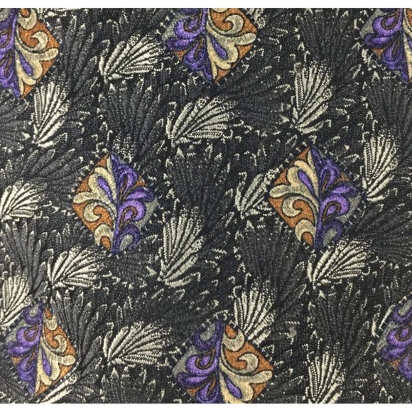 ROBERT TALBOTT Best of Class 100% Silk Green Tan Silver Floral Made in USA - Picture 1 of 9